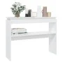 Mesa consola madera de ingeniería blanca 102x30x80 cm de vidaXL, Mesas auxiliares - Ref: Foro24-808323, Precio: 49,53 €, Desc...