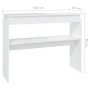 Mesa consola madera de ingeniería blanca 102x30x80 cm de vidaXL, Mesas auxiliares - Ref: Foro24-808323, Precio: 49,53 €, Desc...