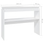 Mesa consola madera de ingeniería blanca 102x30x80 cm de vidaXL, Mesas auxiliares - Ref: Foro24-808323, Precio: 50,97 €, Desc...
