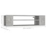 Mueble de TV colgante contrachapada gris hormigón 100x30x26,5cm en Muebles TV | Comprar online en Foru.es