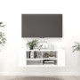 Mueble de pared para TV madera contrachapada blanco 102x35x35cm en Muebles TV | Comprar online en Foru.es