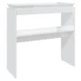 Mesa consola madera contrachapada blanco brillante 80x30x80 cm de vidaXL, Mesas auxiliares - Ref: Foro24-808320, Precio: 42,0...