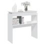 Mesa consola madera contrachapada blanco brillante 80x30x80 cm de vidaXL, Mesas auxiliares - Ref: Foro24-808320, Precio: 42,6...