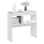 Mesa consola madera contrachapada blanco brillante 80x30x80 cm de vidaXL, Mesas auxiliares - Ref: Foro24-808320, Precio: 42,0...