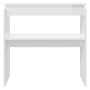 Mesa consola madera contrachapada blanco brillante 80x30x80 cm de vidaXL, Mesas auxiliares - Ref: Foro24-808320, Precio: 42,6...