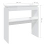 Mesa consola madera contrachapada blanco brillante 80x30x80 cm de vidaXL, Mesas auxiliares - Ref: Foro24-808320, Precio: 42,6...