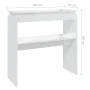 Mesa consola madera contrachapada blanco brillante 80x30x80 cm de vidaXL, Mesas auxiliares - Ref: Foro24-808320, Precio: 42,0...