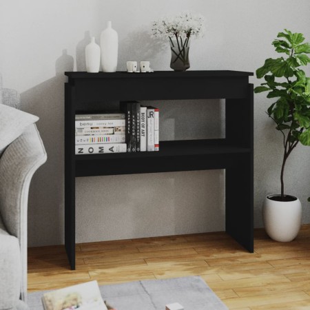 Mesa consola madera contrachapada negro 80x30x80 cm de vidaXL, Mesas auxiliares - Ref: Foro24-808315, Precio: 46,17 €, Descue...