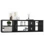 Estantería de pared madera contrachapada negro 102x30x29 cm en Estanterías | Comprar online en Foru.es