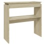 Mesa consola madera contrachapada roble Sonoma 80x30x80 cm de vidaXL, Mesas auxiliares - Ref: Foro24-808317, Precio: 40,89 €,...