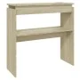Mesa consola madera contrachapada roble Sonoma 80x30x80 cm de vidaXL, Mesas auxiliares - Ref: Foro24-808317, Precio: 40,32 €,...