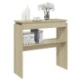 Mesa consola madera contrachapada roble Sonoma 80x30x80 cm de vidaXL, Mesas auxiliares - Ref: Foro24-808317, Precio: 40,89 €,...