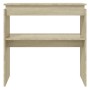 Mesa consola madera contrachapada roble Sonoma 80x30x80 cm de vidaXL, Mesas auxiliares - Ref: Foro24-808317, Precio: 40,89 €,...