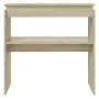 Mesa consola madera contrachapada roble Sonoma 80x30x80 cm de vidaXL, Mesas auxiliares - Ref: Foro24-808317, Precio: 40,32 €,...