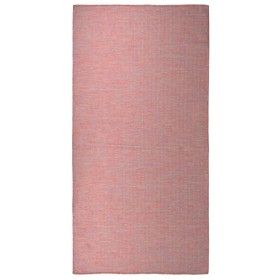 Alfombra de exterior de tejido plano rojo 100x200 cm de vidaXL, Alfombras - Ref: Foro24-340822, Precio: 35,44 €, Descuento: %