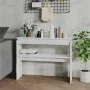 Glossy white plywood console table 102x30x80 cm by vidaXL, Side tables - Ref: Foro24-808329, Price: 59,75 €, Discount: %