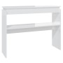 Mesa consola madera contrachapada blanco brillante 102x30x80 cm de vidaXL, Mesas auxiliares - Ref: Foro24-808329, Precio: 57,...