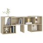 Mueble de TV madera contrachapada roble Sonoma 104x30x52 cm de vidaXL, Muebles TV - Ref: Foro24-808353, Precio: 69,70 €, Desc...