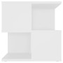 Mesa auxiliar de madera contrachapada blanco 40x40x40 cm en Mesas auxiliares | Comprar online en Foru.es