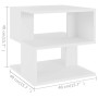 Mesa auxiliar de madera contrachapada blanco 40x40x40 cm en Mesas auxiliares | Comprar online en Foru.es