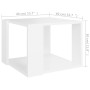 Mesa de centro de madera contrachapada blanco 40x40x30 cm en Mesas de centro | Comprar online en Foru.es