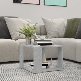 Mesa de centro madera contrachapada gris hormigón 40x40x30 cm en Mesas de centro | Comprar online en Foru.es
