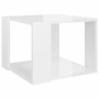 Mesa de centro madera contrachapada blanco brillo 40x40x30 cm en Mesas de centro | Comprar online en Foru.es