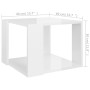 Mesa de centro madera contrachapada blanco brillo 40x40x30 cm en Mesas de centro | Comprar online en Foru.es