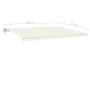 Toldo automático con LED sensor de viento crema 500x350 cm de vidaXL, Toldos - Ref: Foro24-3069032, Precio: 699,55 €, Descuen...