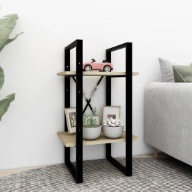 Estantería de 2 niveles contrachapada roble Sonoma 40x30x70 cm en Librerías y estanterías | Comprar online en Foru.es