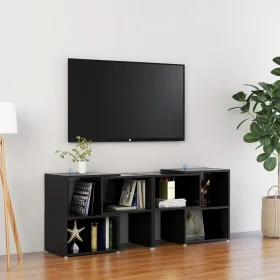 Mueble de TV madera contrachapada negro brillante 104x30x52 cm de vidaXL, Muebles TV - Ref: Foro24-808357, Precio: 62,41 €, D...