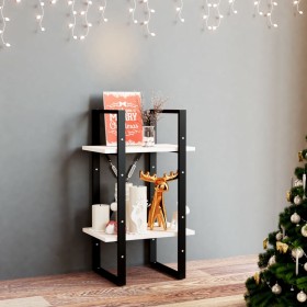 Estantería 2 niveles madera maciza de pino blanco 40x30x70 cm en Librerías y estanterías | Comprar online en Foru.es