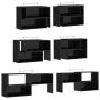 Mueble de TV madera contrachapada negro brillante 149x30x52 cm de vidaXL, Muebles TV - Ref: Foro24-808366, Precio: 56,06 €, D...