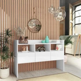 Hochglanzweißes Sperrholz-Sideboard 105x30x70 cm von vidaXL, Sideboards - Ref: Foro24-808383, Preis: 72,19 €, Rabatt: %