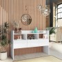 Aparador de madera contrachapada blanco brillante 105x30x70 cm de vidaXL, Aparadores - Ref: Foro24-808383, Precio: 73,30 €, D...