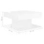 Glänzend grauer Couchtisch aus Holzwerkstoff, 57 x 57 x 30 cm von vidaXL, Couchtisch - Ref: Foro24-808374, Preis: 101,33 €, R...