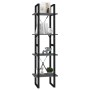 Estantería de 4 niveles madera contrachapada gris 40x30x140 cm en Librerías y estanterías | Comprar online en Foru.es