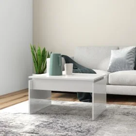 Glossy white plywood coffee table 68x50x38cm by vidaXL, Coffee table - Ref: Foro24-808338, Price: 39,83 €, Discount: %