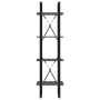 Estantería de 4 niveles madera contrachapada gris 40x30x140 cm en Librerías y estanterías | Comprar online en Foru.es