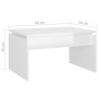 Mesa de centro madera contrachapada blanco brillante 68x50x38cm de vidaXL, Mesas de centro - Ref: Foro24-808338, Precio: 40,3...