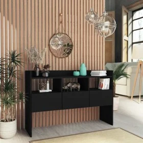 Aparador de madera contrachapada negro 105x30x70 cm de vidaXL, Aparadores - Ref: Foro24-808378, Precio: 78,86 €, Descuento: %