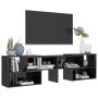 Mueble de TV madera contrachapada gris brillante 149x30x52 cm de vidaXL, Muebles TV - Ref: Foro24-808367, Precio: 61,52 €, De...