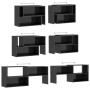 Mueble de TV madera contrachapada gris brillante 149x30x52 cm de vidaXL, Muebles TV - Ref: Foro24-808367, Precio: 61,52 €, De...