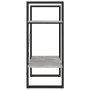 Estantería de 2 niveles contrachapada gris hormigón 60x30x70 cm en Librerías y estanterías | Comprar online en Foru.es