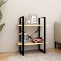 Estantería de 2 niveles madera maciza de pino 60x30x70 cm en Librerías y estanterías | Comprar online en Foru.es