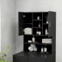 Armario de lavadora negro 70,5x25,5x90 cm de vidaXL, Accesorios para lavadoras y secadoras - Ref: Foro24-808387, Precio: 65,3...