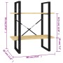 Estantería de 2 niveles madera maciza de pino 60x30x70 cm en Librerías y estanterías | Comprar online en Foru.es
