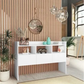 Aparador de madera contrachapada blanco 105x30x70 cm de vidaXL, Aparadores - Ref: Foro24-808377, Precio: 70,16 €, Descuento: %