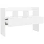 Aparador de madera contrachapada blanco 105x30x70 cm de vidaXL, Aparadores - Ref: Foro24-808377, Precio: 70,16 €, Descuento: %