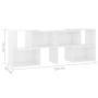 Mueble de TV madera contrachapada blanco brillante 104x30x52 cm de vidaXL, Muebles TV - Ref: Foro24-808356, Precio: 46,49 €, ...